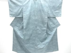未使用品　雨縞織出し手織り紬着物